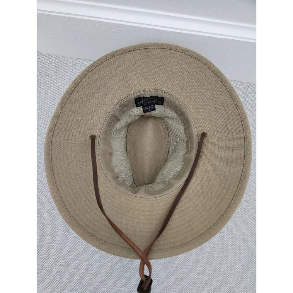 Dorfman Pacific Safari Mesh Cotton Outdoor Fishing Hat Green Taupe Men Small